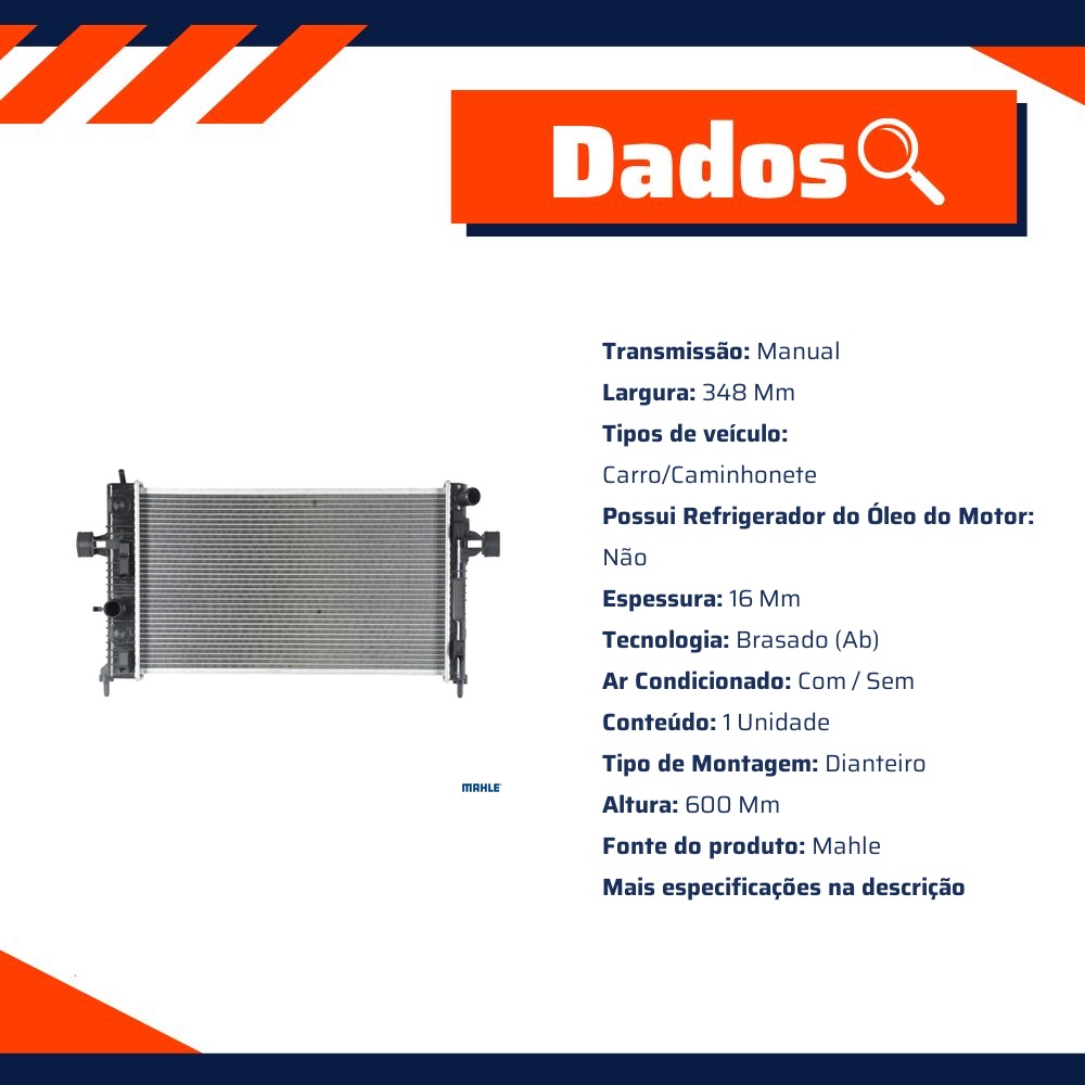 Radiador de Água - Mahle Behr - CR 1466 000S