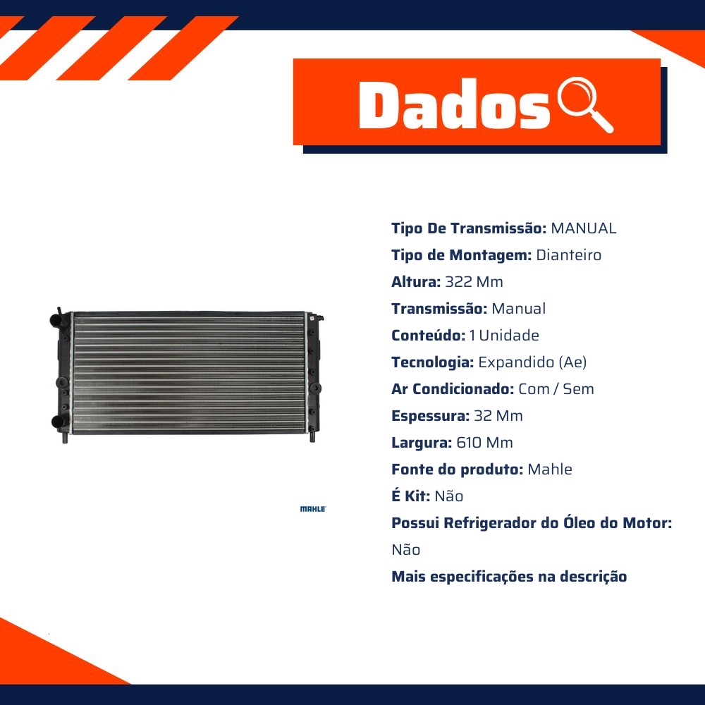 Radiador de Água - Mahle Behr - CR 1440 000S