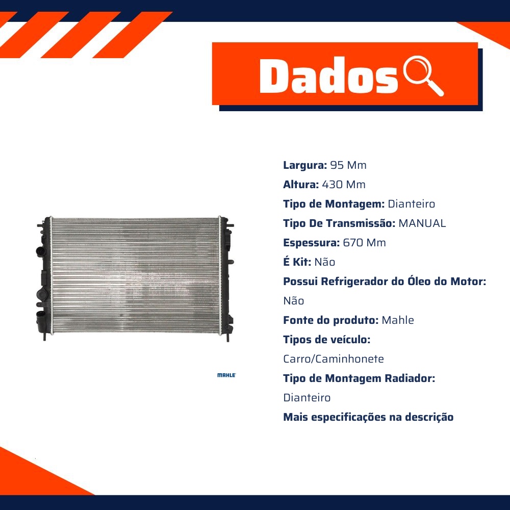 Radiador de Água - Mahle Behr - CR 353 000S