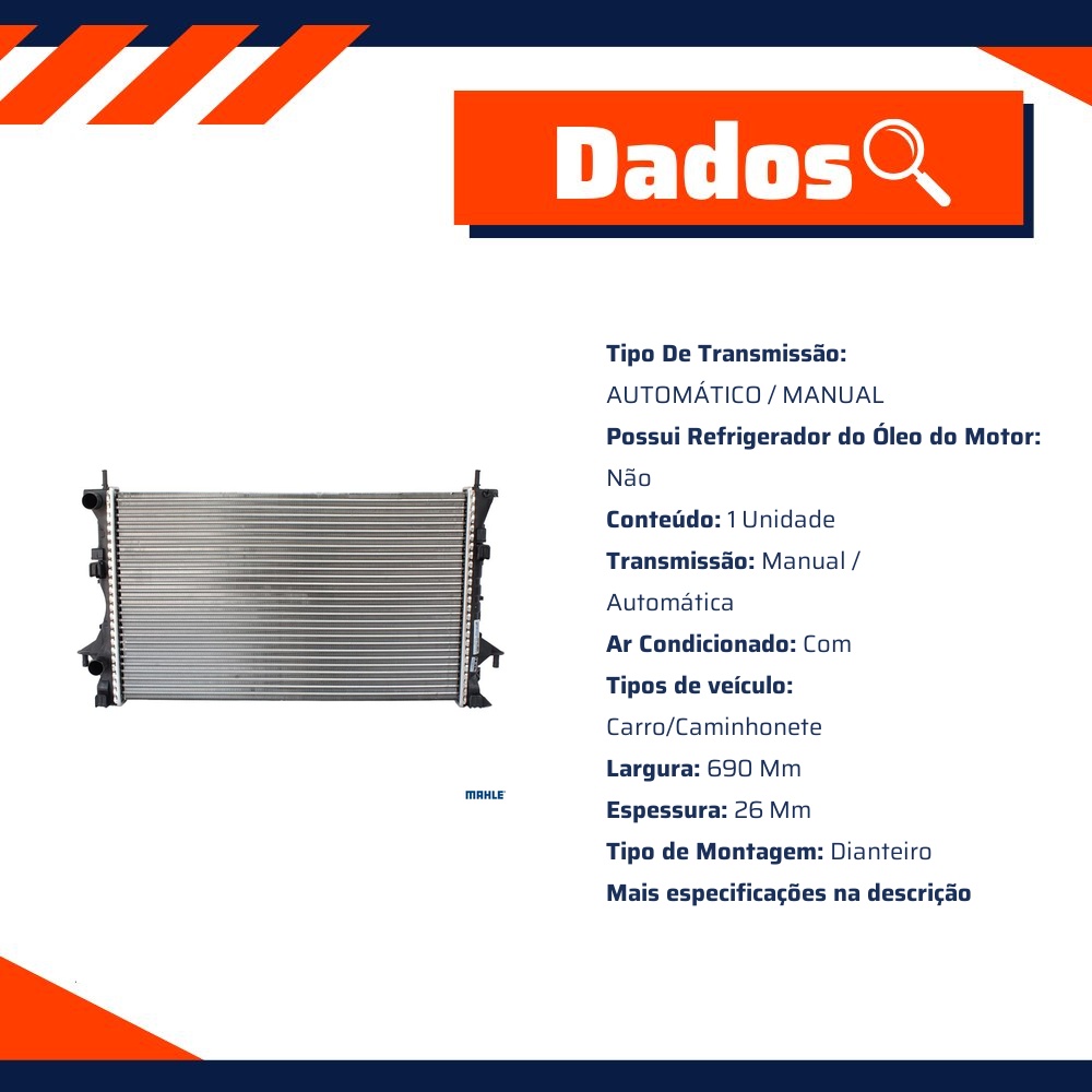 Radiador de Água - Mahle Behr - CR 459 000P