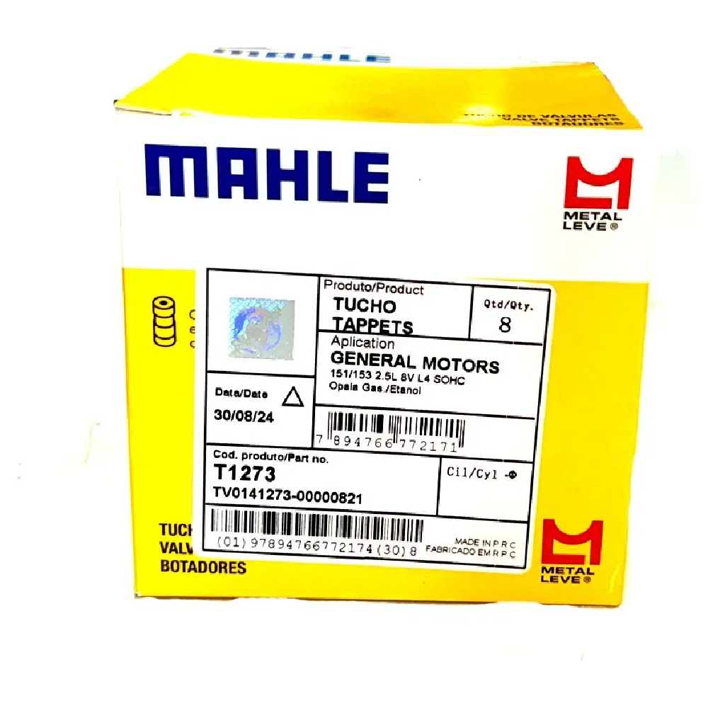 Jogo 4 Tuchos Válvula Hidráulico - Mahle Metal Leve - TVH-1109