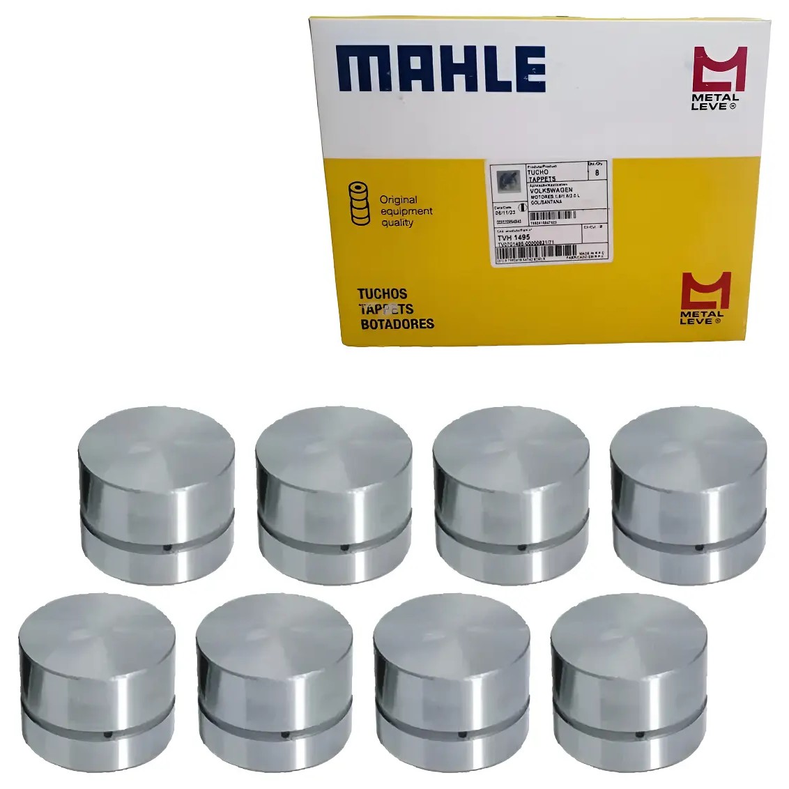 Jogo 8 Tuchos Válvula Hidráulico - Mahle Metal Leve - TVH-1495