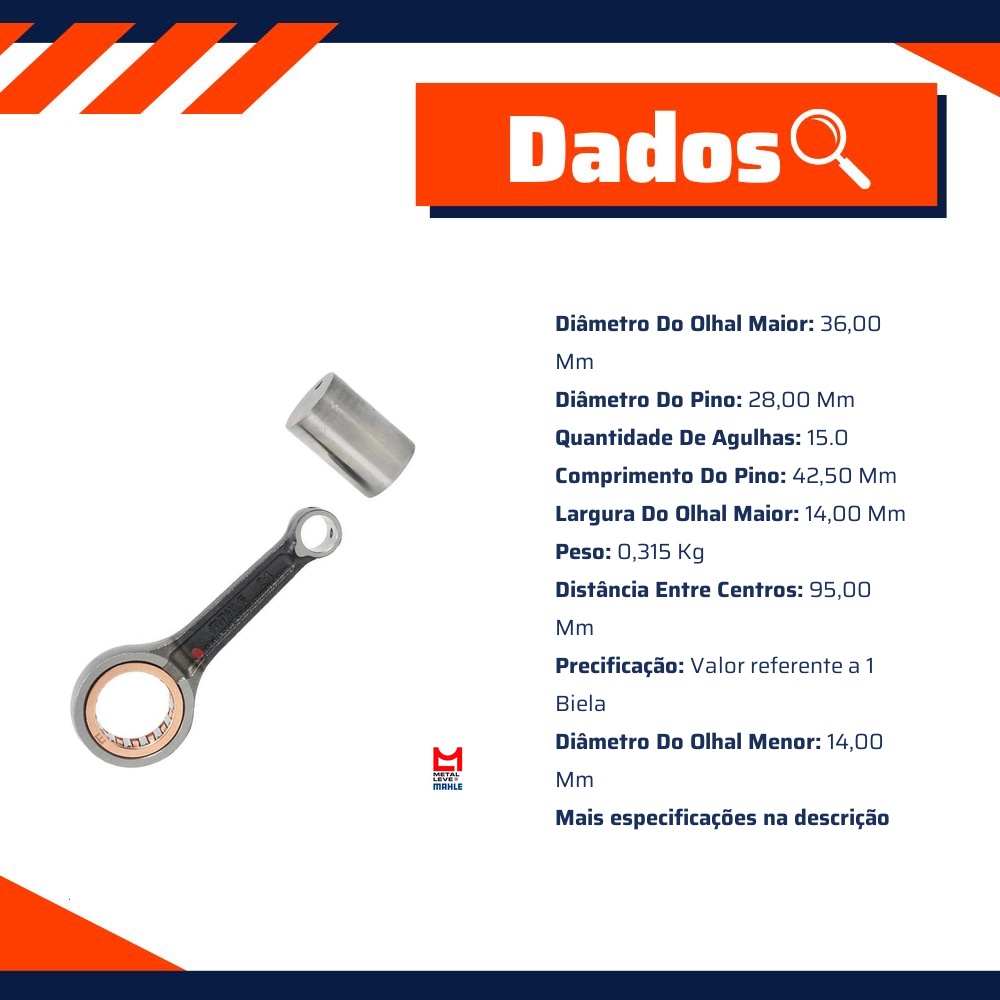 Biela para Honda PCX 150 - Mahle Metal Leve - BL-9858