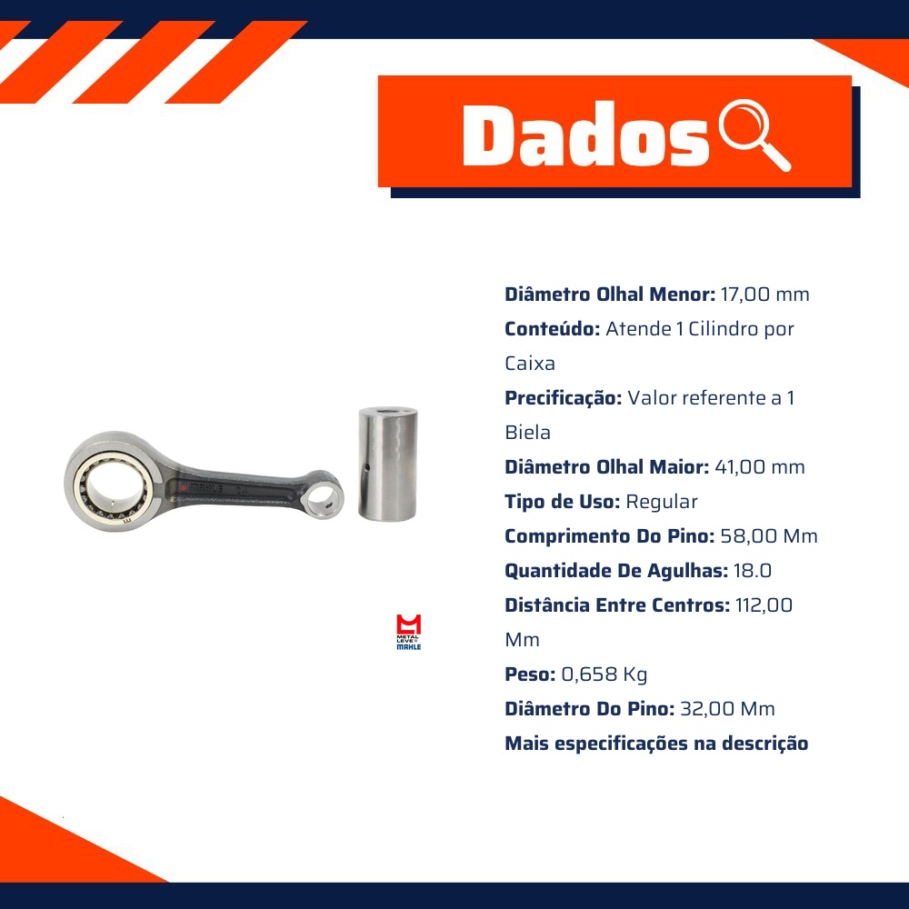 Biela para Honda CB 250 Twister - Mahle Metal Leve - BL-9870
