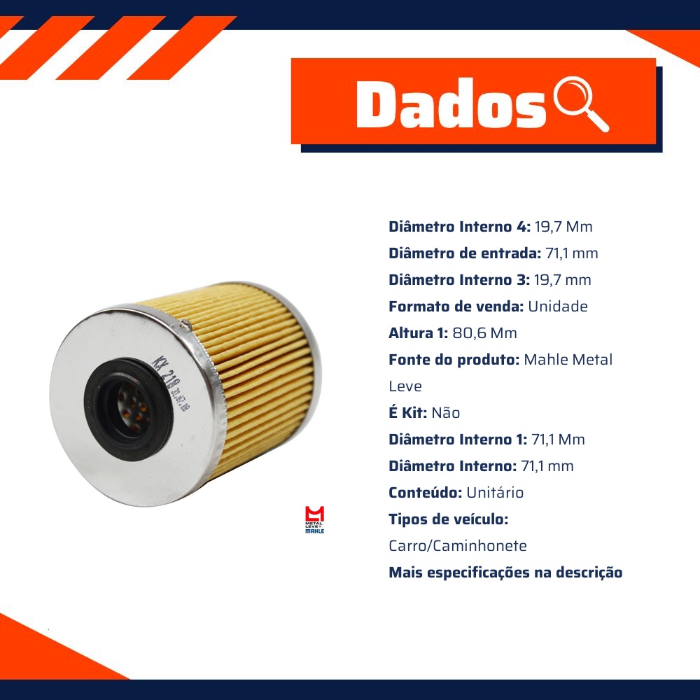 Filtro de Combustível para Renault Master - Mahle Metal Leve - KX218/D
