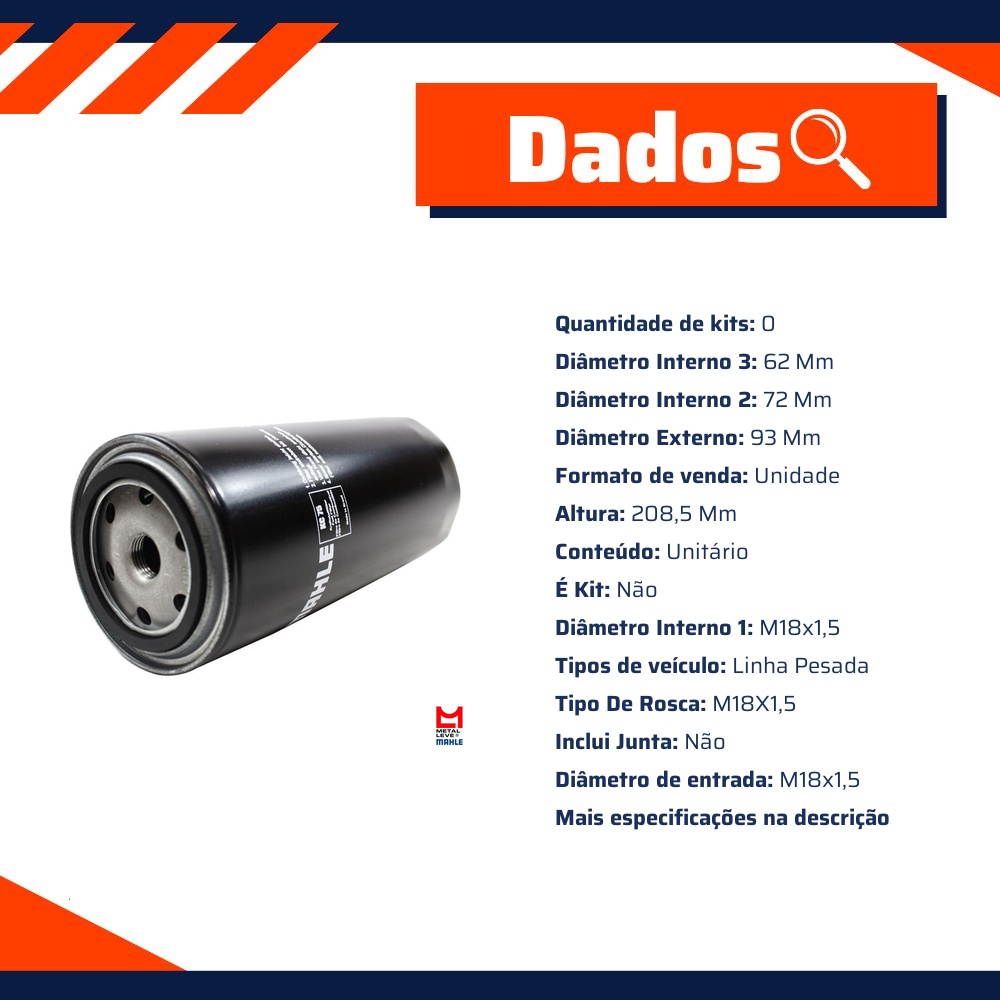 Filtro Blindado de Combustível - Mahle Metal Leve - KC75