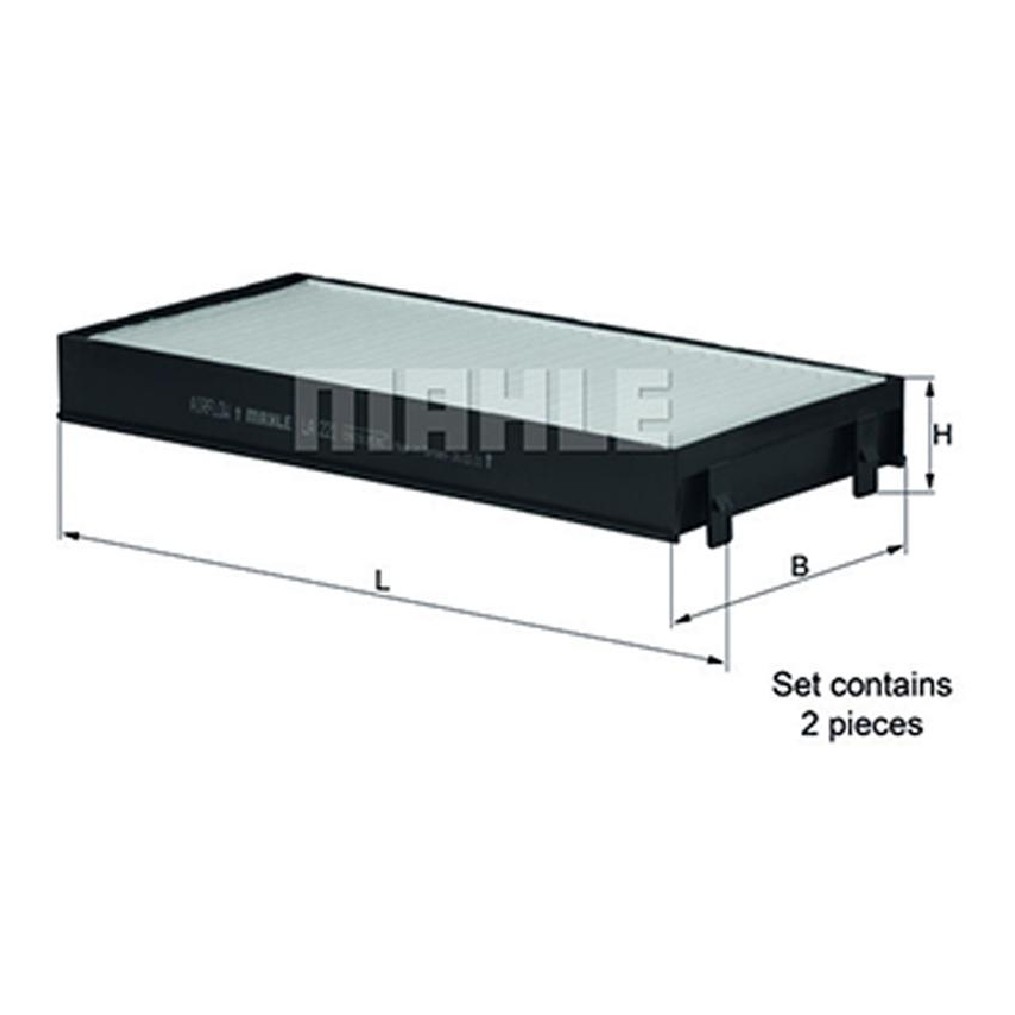 FIltro de Ar Condicionado Cabine - Mahle Metal Leve - LA221/S