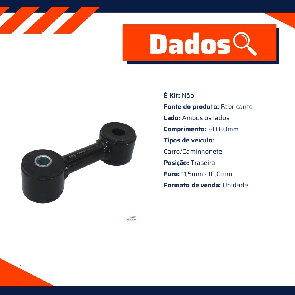 Bieleta Traseira Direito ou Esquerdo para Chevrolet Vectra - Perfect - KBT0313