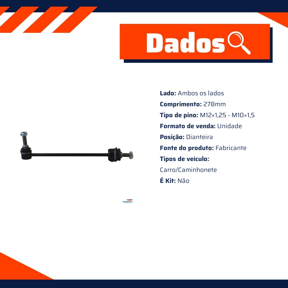 Bieleta Dianteiro Direito ou Esquerdo para Land Rover Discovery 3 e Discovery 4 - Perfect - KBT2733