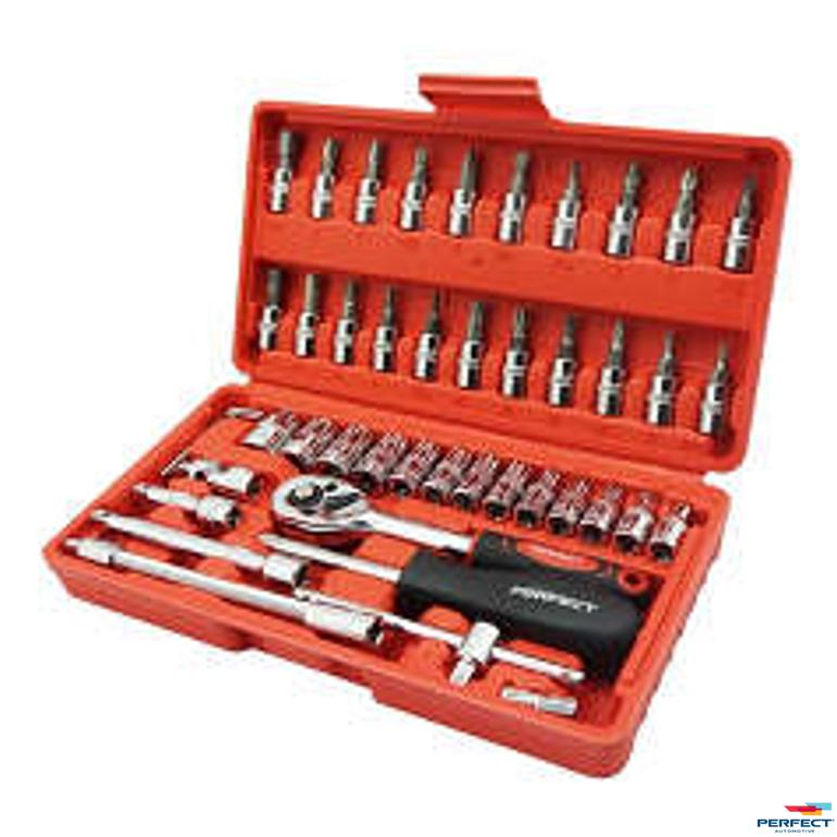 Kit Ferramenta Jogo Soquete 46Pcs - Perfect - FTR0201