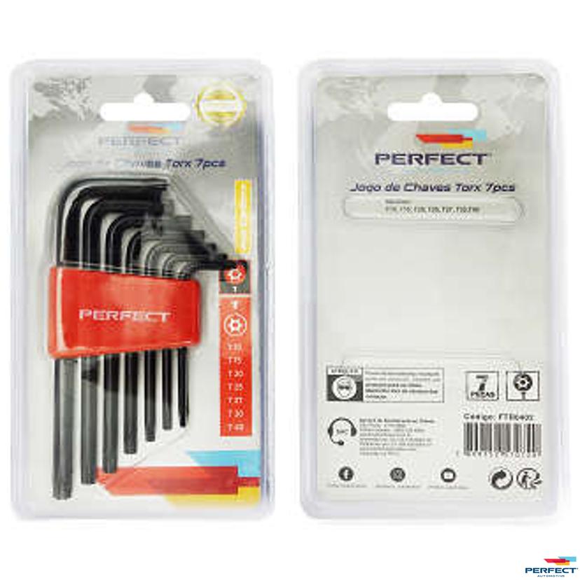 Kit Ferramenta Jogo Chave Torque 7Pcs - Perfect - FTR0402