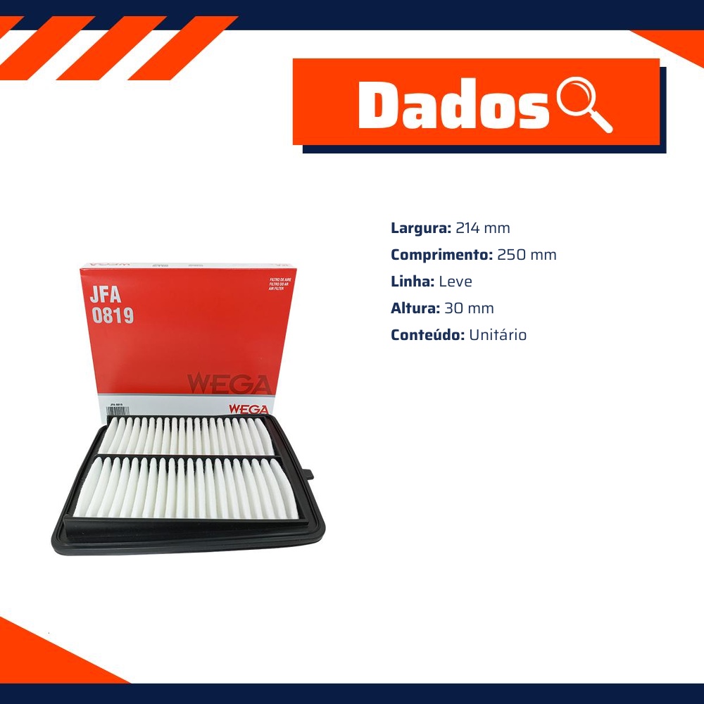 Filtro de Ar para Suzuki Jimny - Wega - JFA-0819