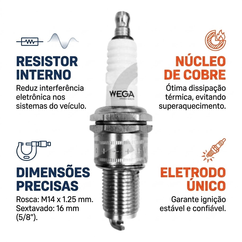 Vela de Ignição - Wega - DR17YC