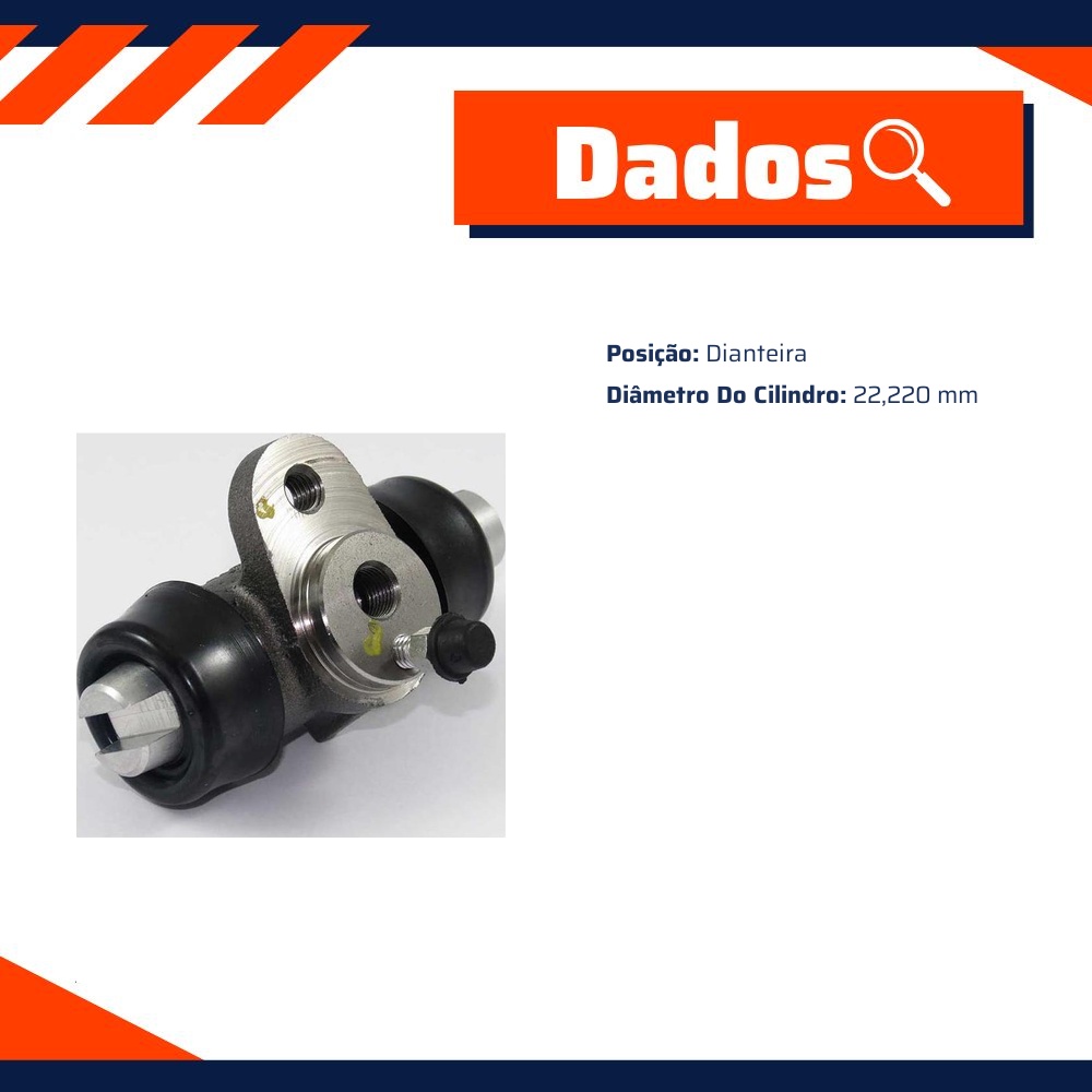 Cilindro de Roda Dianteiro para Volkswagen Fusca - Controil - C-3351