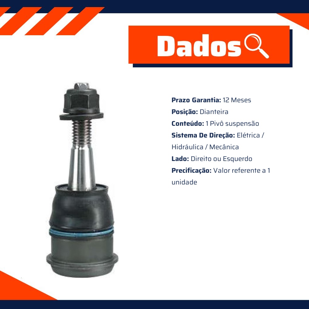 Pivô Suspensão Dianteiro Direito ou Esquerdo para Chevrolet Cruze e Cruze Sport6 - Cofap - PSC04024M