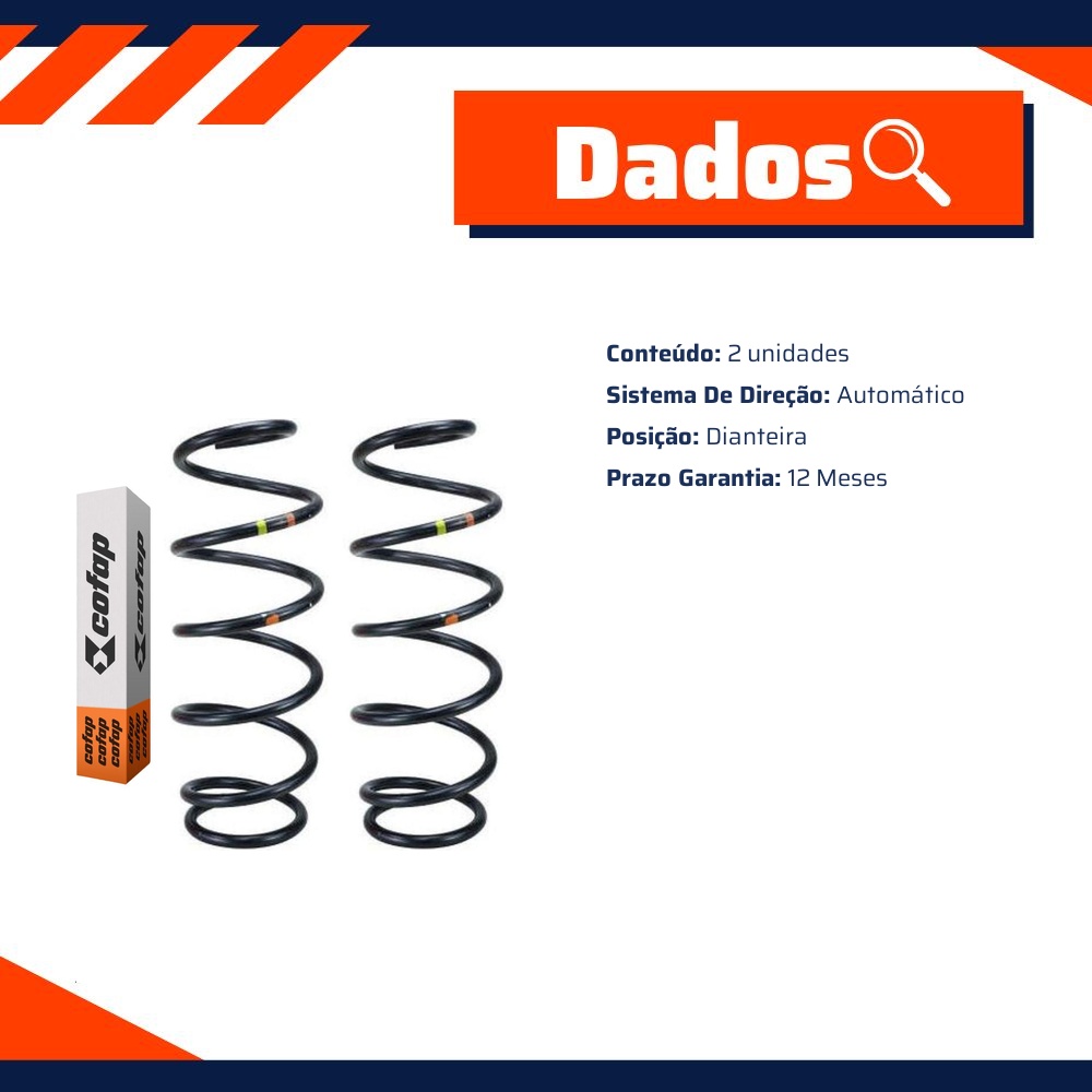 Par Mola Suspensão Dianteira para Fiat Toro - Cofap - MC.EFIAT313