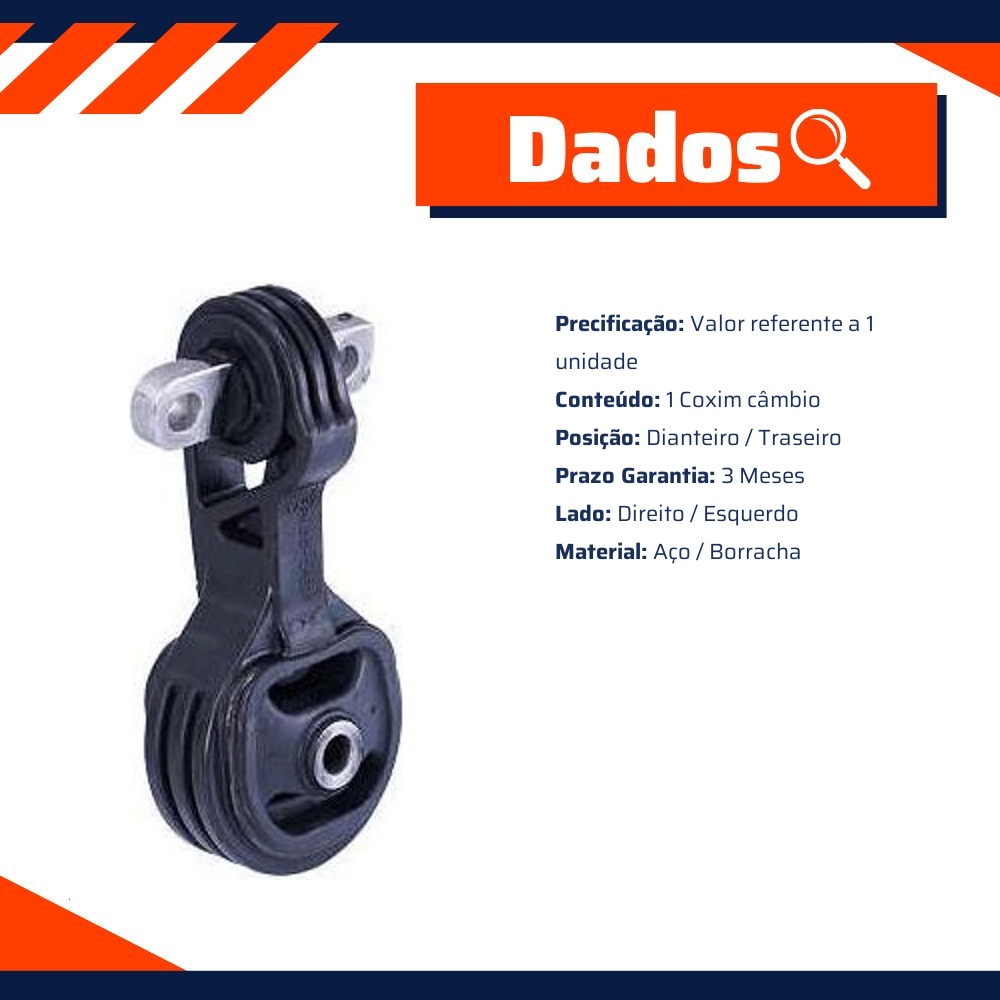 Coxim Câmbio Dianteiro ou Traseiro Direito ou Esquerdo para Honda CR-V - Cofap - CXC10108
