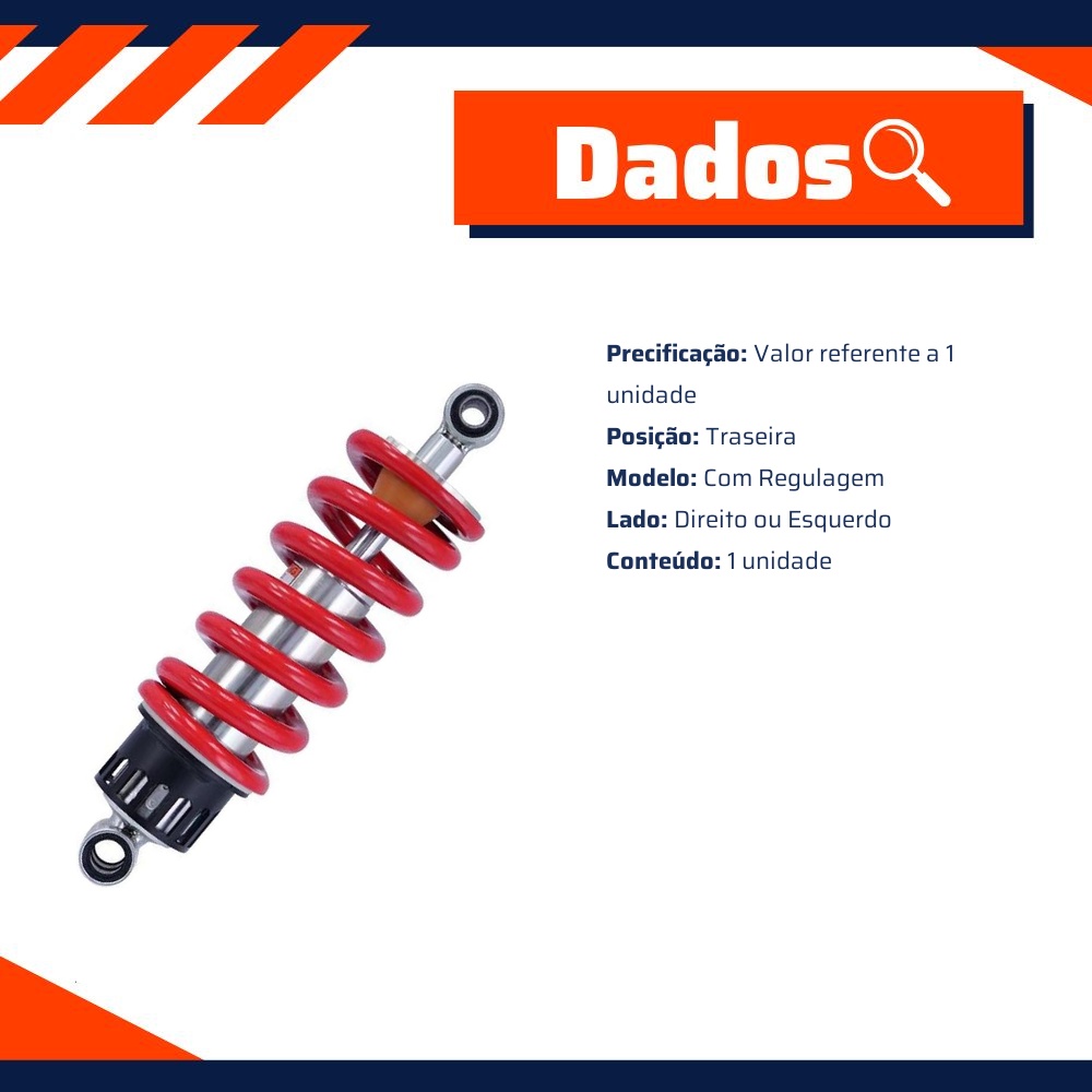 Amortecedor Traseiro Direito ou Esquerdo da Suspensão para Yamaha XJ6 N - Cofap - MSC42005