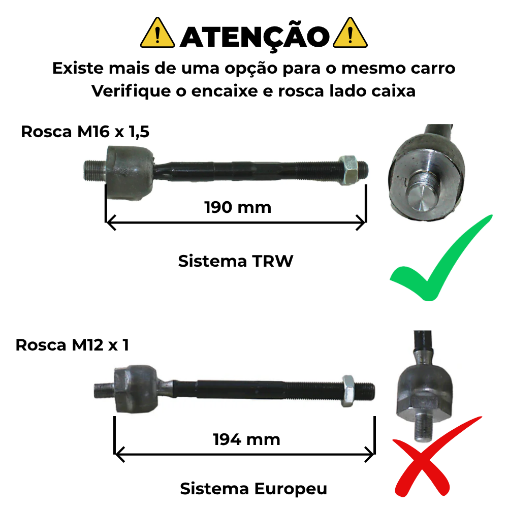 Terminal Axial Dianteiro Direito Ou Esquerdo - Cofap - TAC18017M