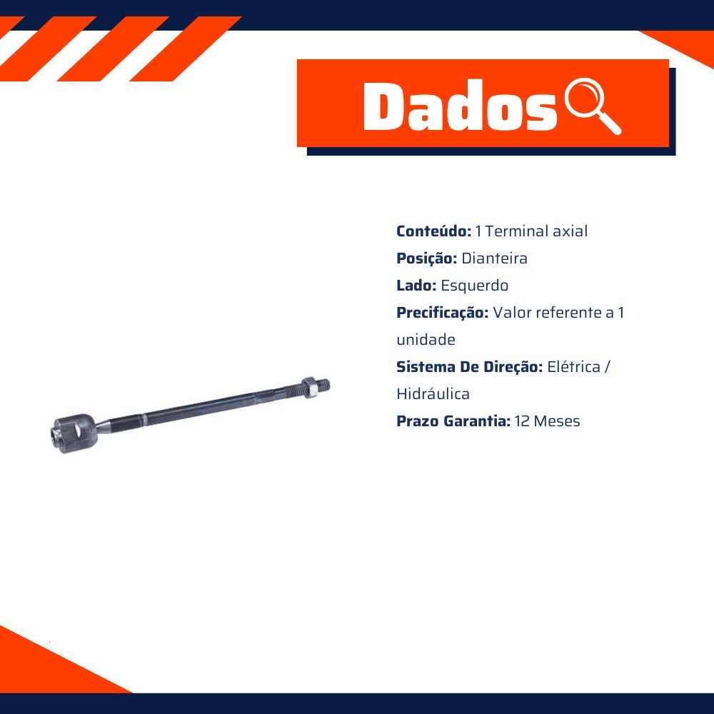 Terminal Axial Dianteiro Direito ou Esquerdo para Fiat Bravo e Stilo - Cofap - TAC03022M
