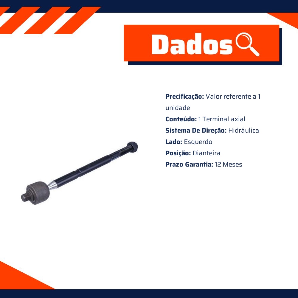 Terminal Axial Dianteiro Direito ou Esquerdo para Fiat Linea e Punto - Cofap - TAC03025M