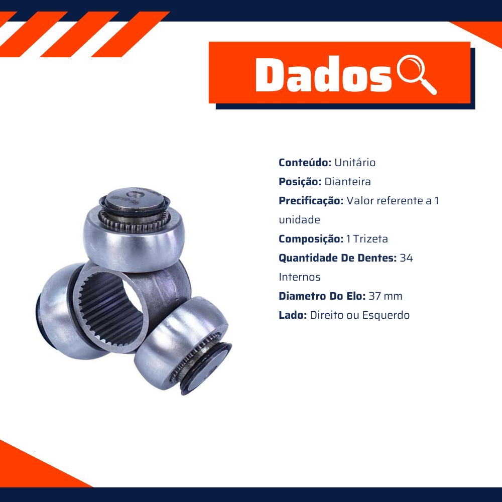 Trizeta Dianteira Câmbio para Chevrolet Blazer e S10 - Cofap - TRC04004