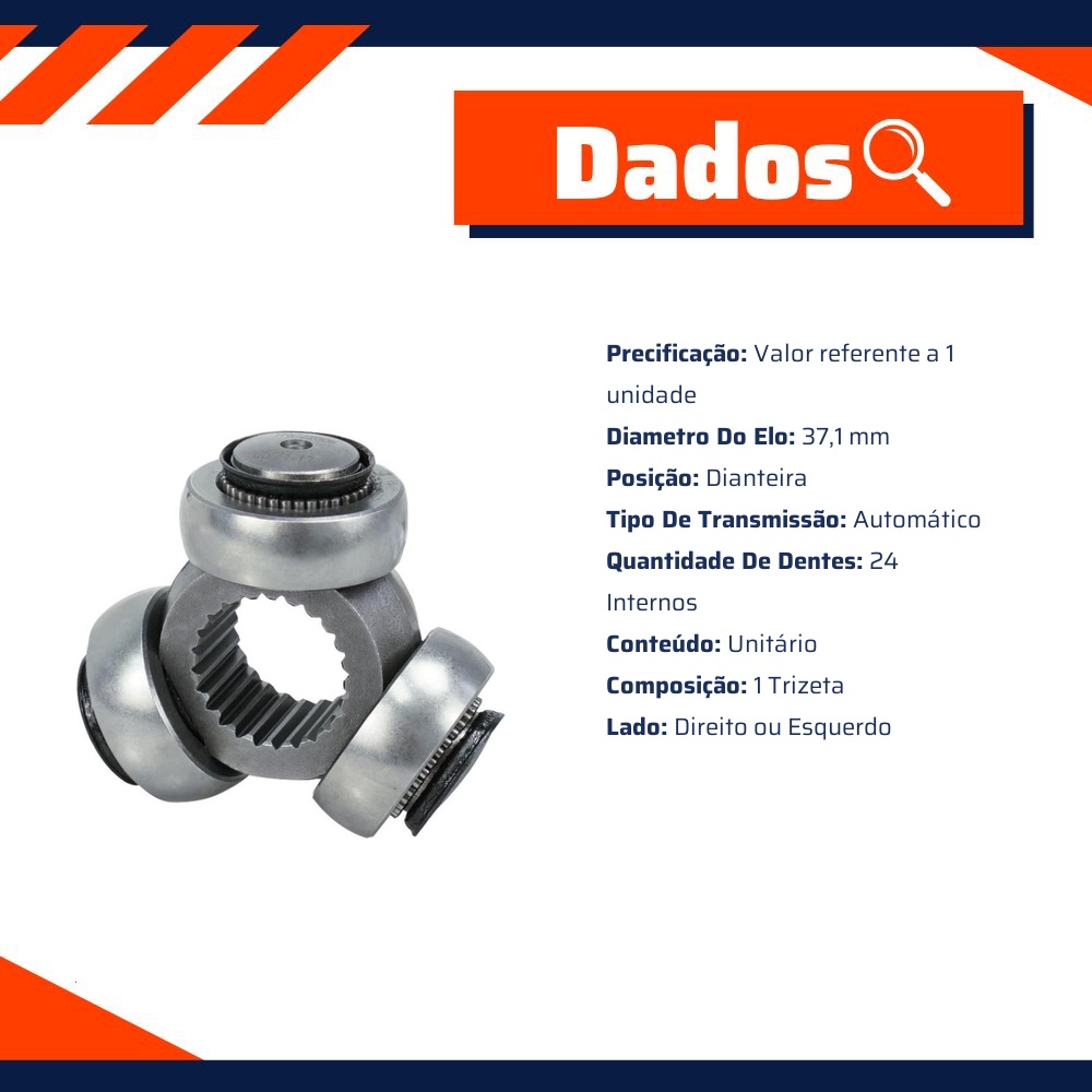 Trizeta Dianteira Câmbio Automático para Toyota Corolla - Cofap - TRC22006