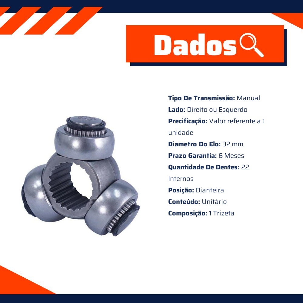 Trizeta Dianteira Câmbio Manual para Renault Sandero e Sandero Stepway - Cofap - TRC18003