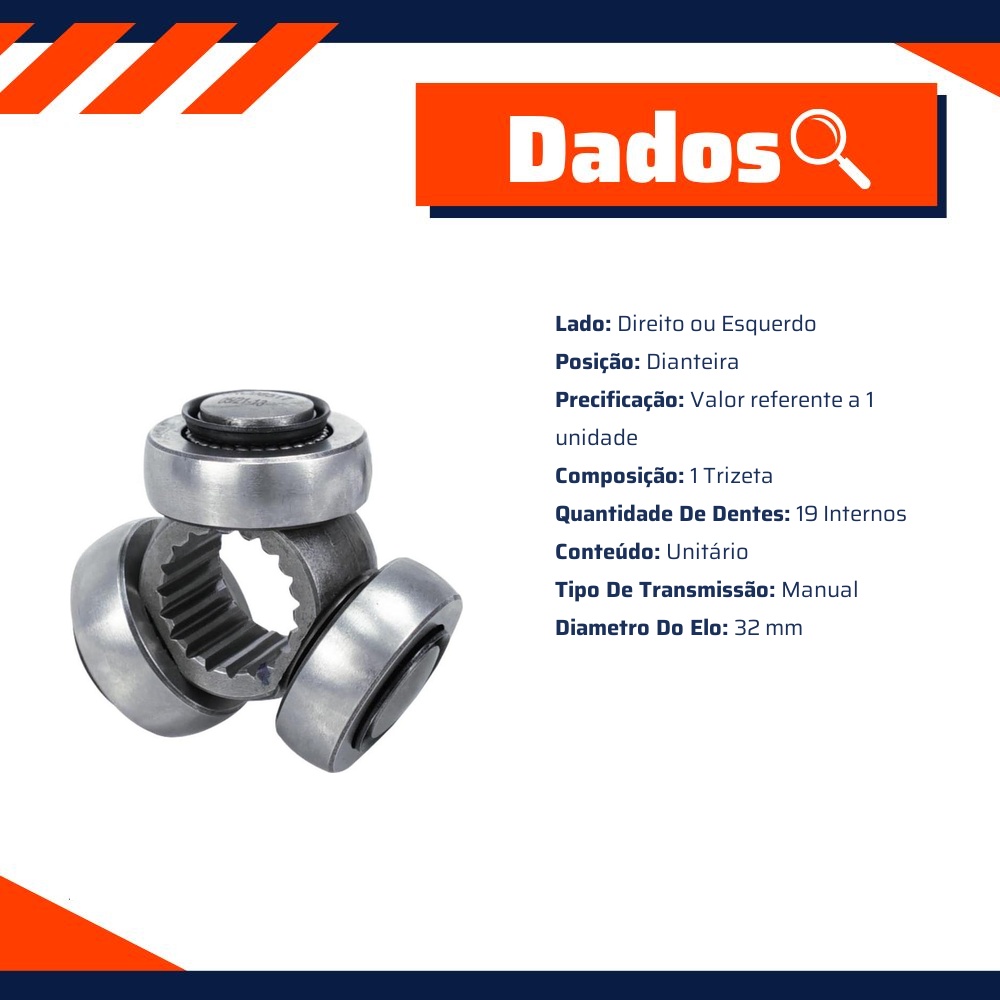 Trizeta Dianteira Câmbio Manual para Ford Ka e Ka Sedan - Cofap - TRC08517