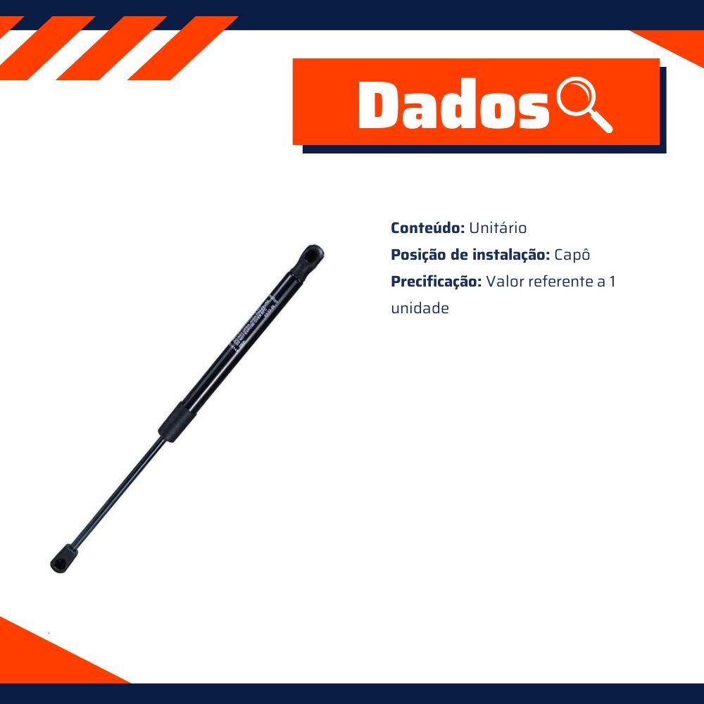 Amortecedor Mola a Gás do Capô para JAC J6 - Cofap - MGC16748