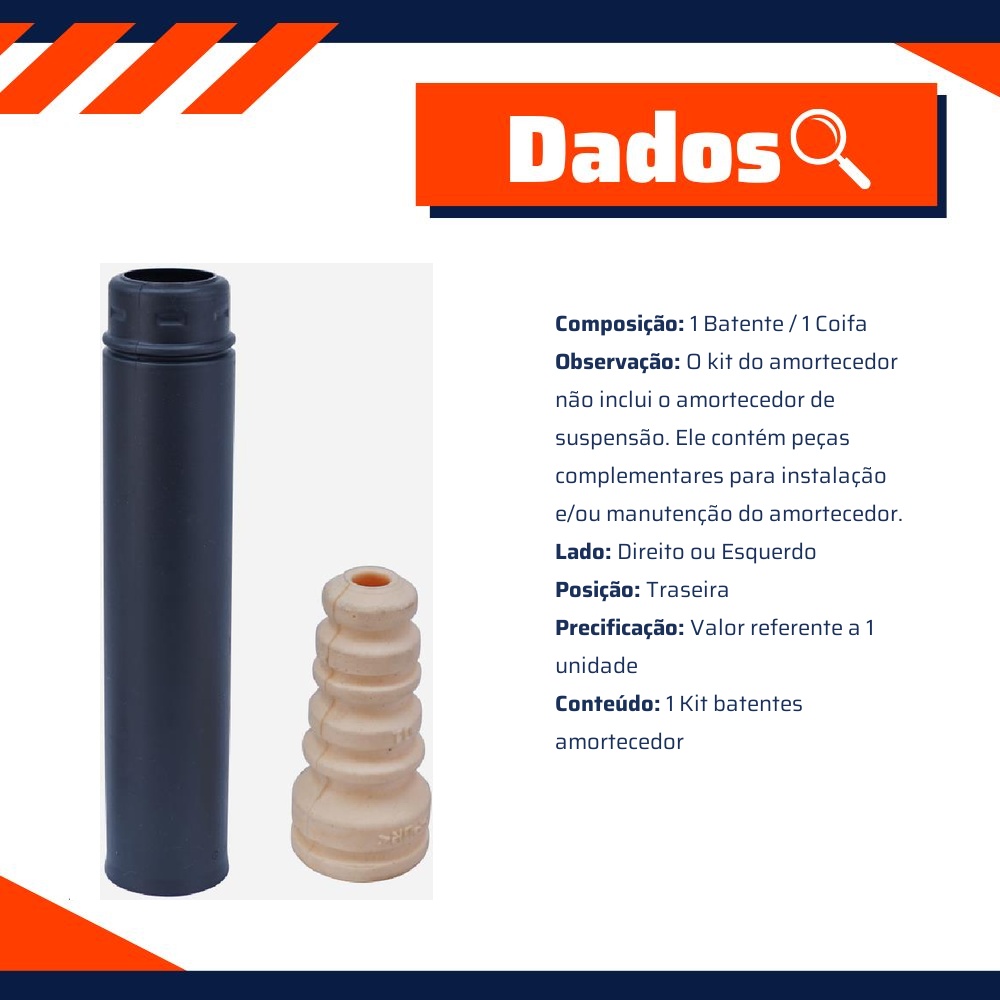 Kit Batentes Amortecedor Traseiro para Ford Focus e Focus Sedan - Cofap - KSC08127S