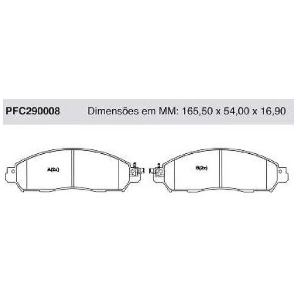 Pastilha Freio Dianteira para Nissan Frontier - Cofap - PFC290008