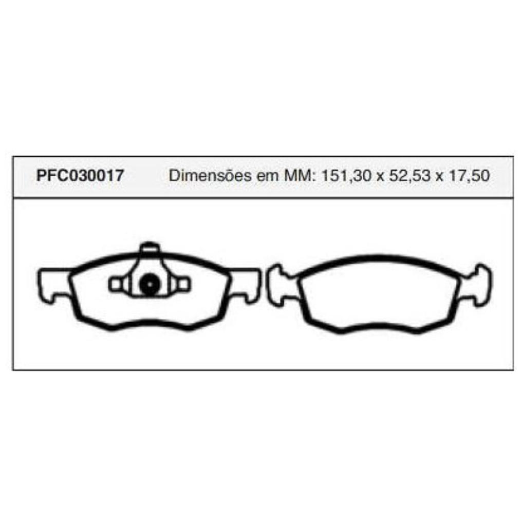 Pastilha Freio Dianteira ou Traseira Teves para Fiat Doblo - Cofap - PFC030017
