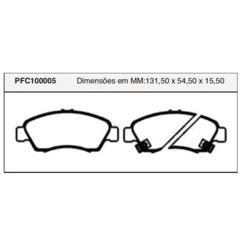 Pastilha Freio Dianteira Akebono para Honda Civic e FIT - Cofap - PFC100005