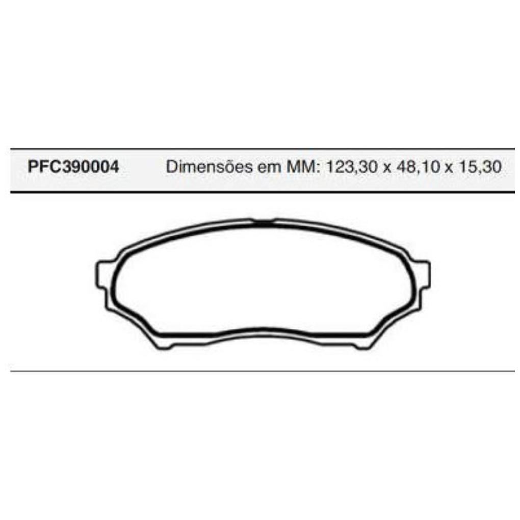 Pastilha Freio Dianteira Akebono para Mitsubishi Pajero e Pajero Tr4 - Cofap - PFC390004