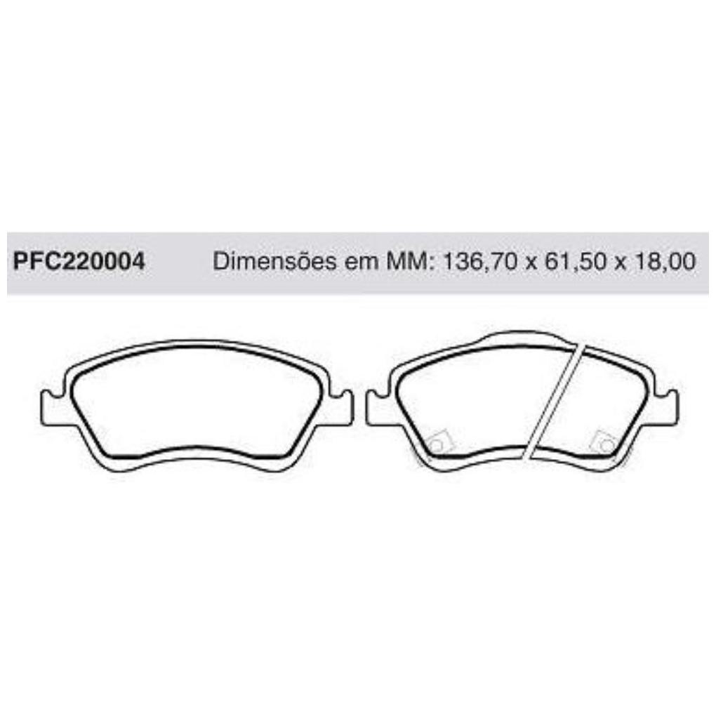 Pastilha Freio Dianteira Bosch para Toyota Corolla - Cofap - PFC220004