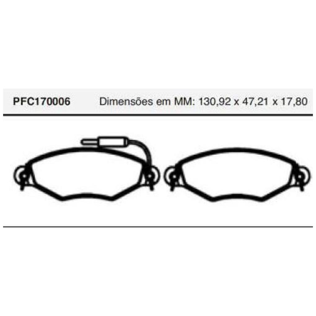 Pastilha Freio Dianteira com Sensor Bendix para Renault Kangoo - Cofap - PFC170006