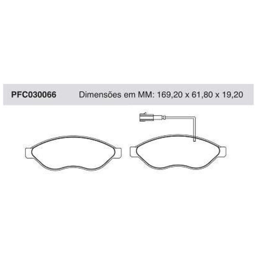 Jogo Pastilha Freio Dianteira Com Sensor - Cofap - PFC030066
