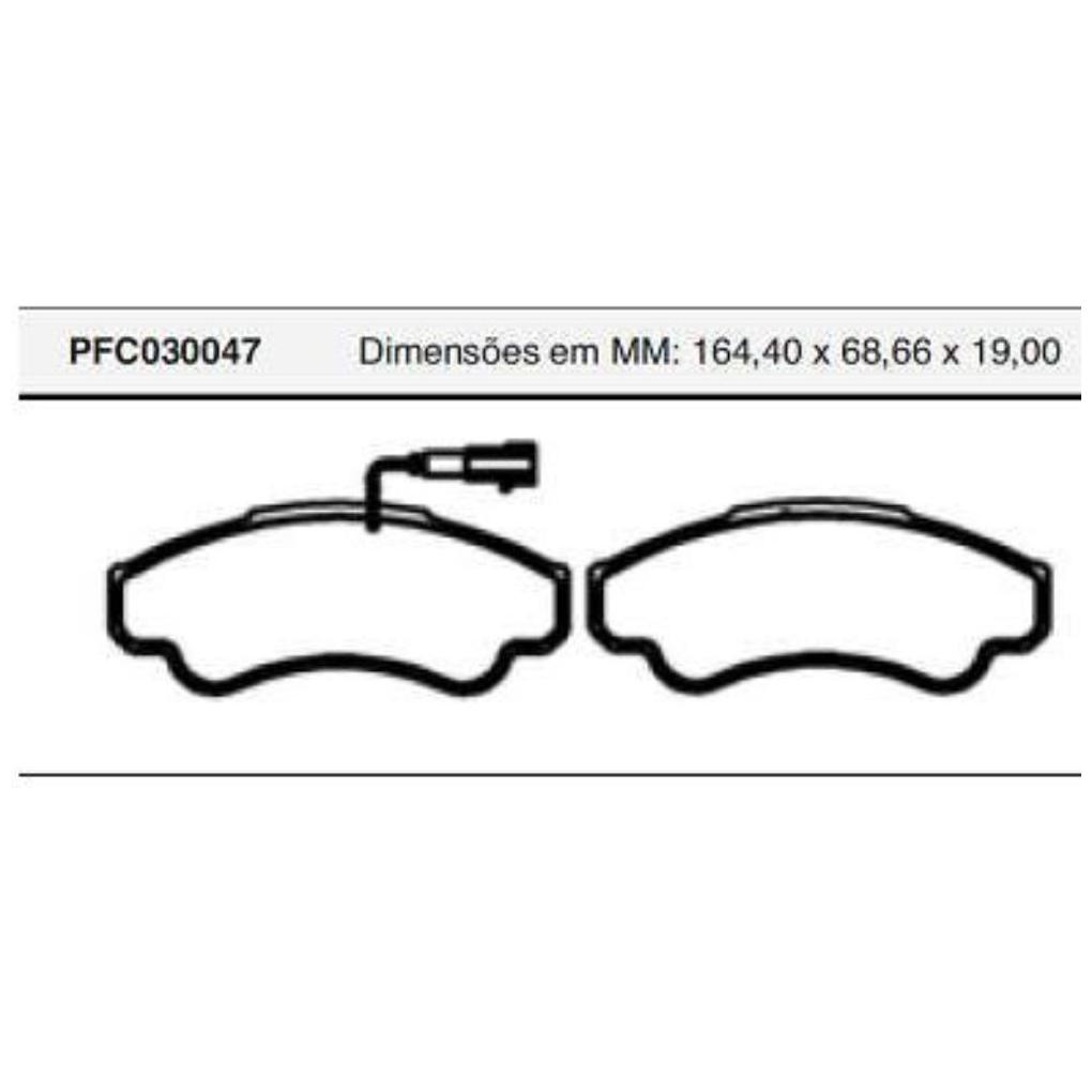 Pastilha Freio Dianteira com Sensor Bosch para Fiat Ducato - Cofap - PFC030047