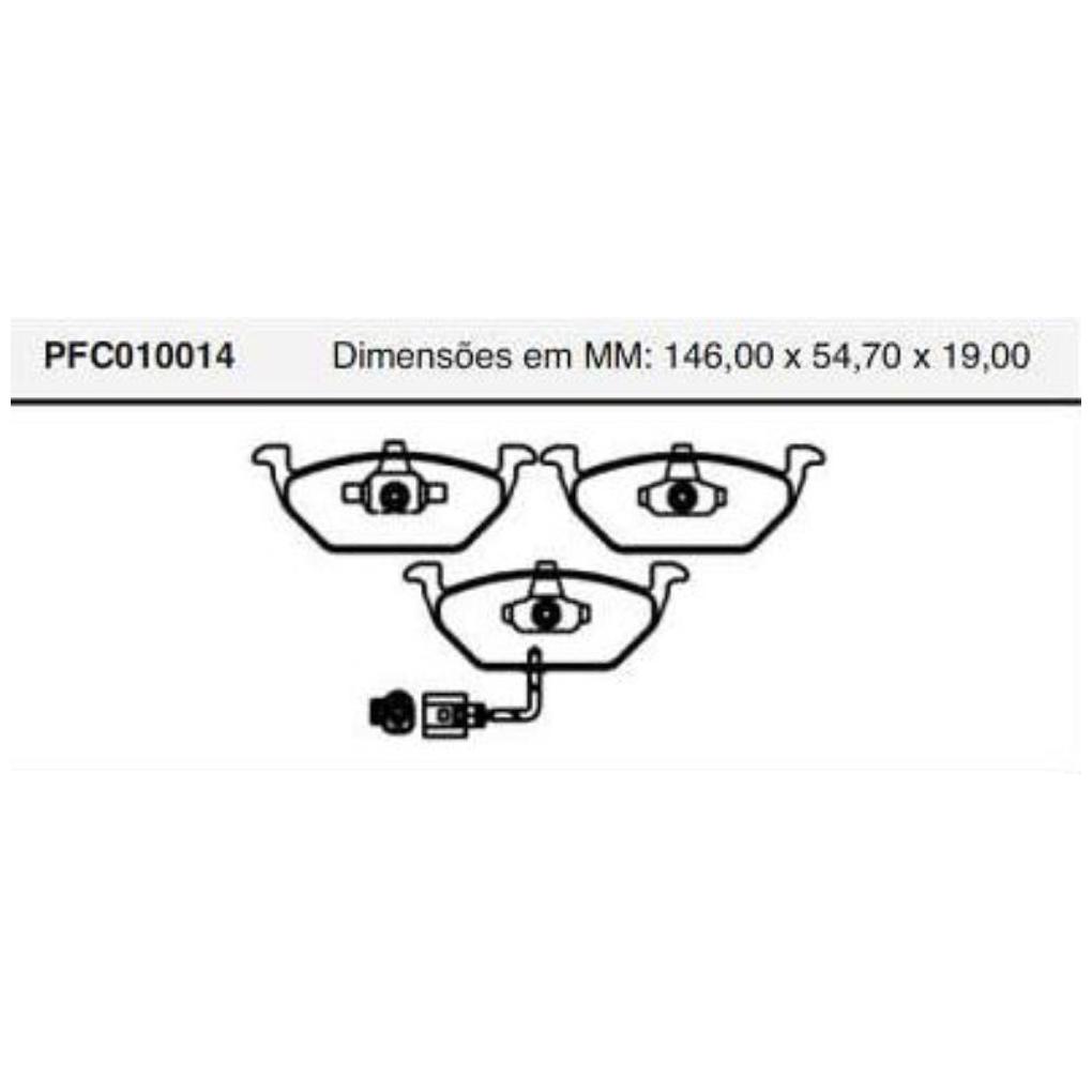 Jogo Pastilha Freio Dianteira Com Sensor Teves - Cofap - PFC010014