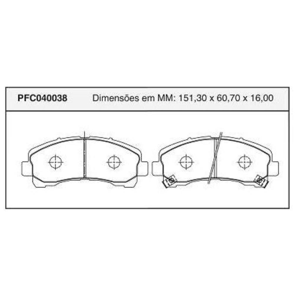 Pastilha Freio Dianteira Importado para Chevrolet S10 e Trailblazer - Cofap - PFC040038