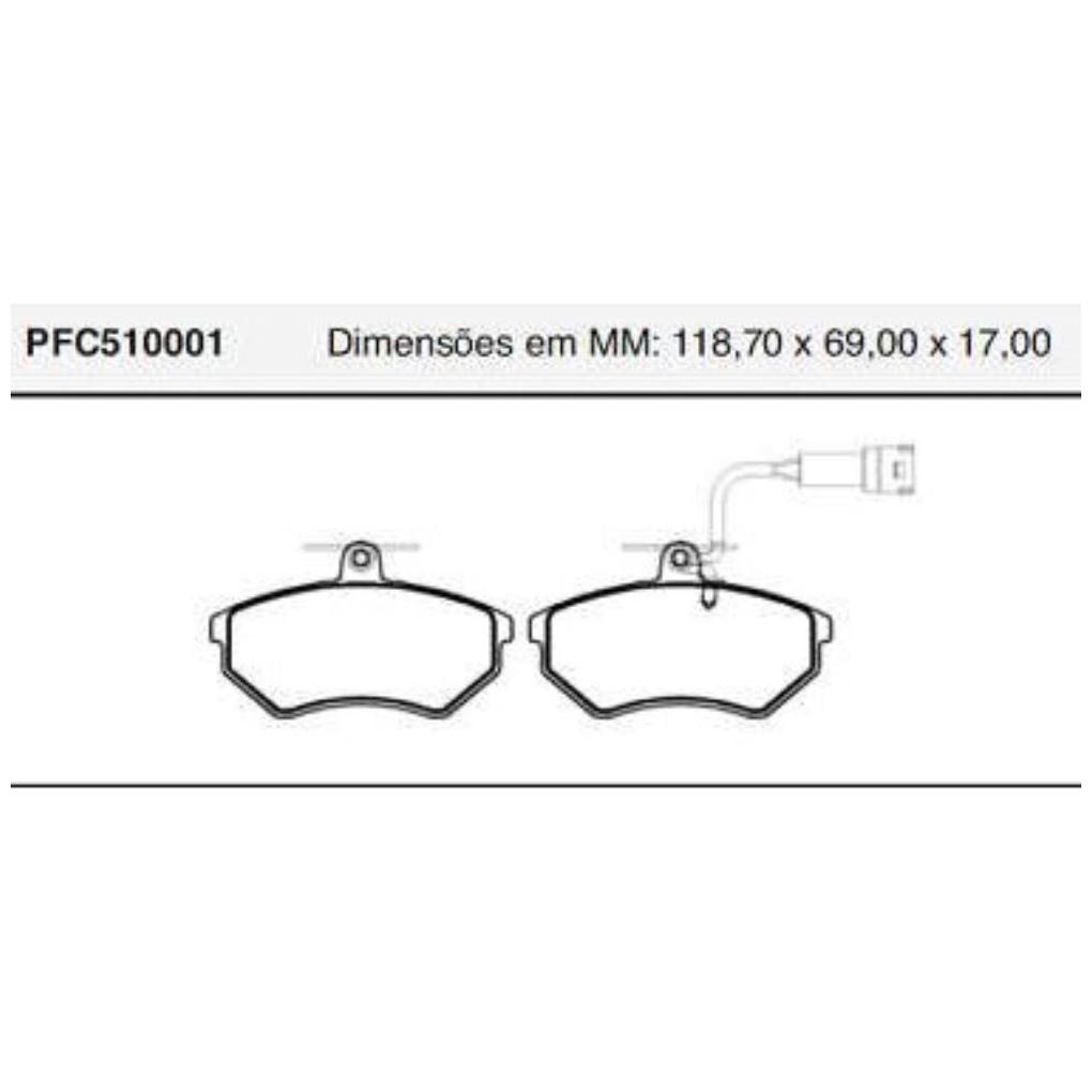 Pastilha Freio Dianteira Importado para Chery Tiggo - Cofap - PFC510001