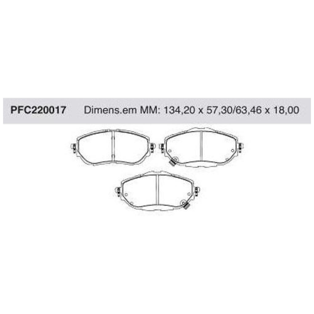 Pastilha Freio Dianteira Importado para Toyota Corolla - Cofap - PFC220017
