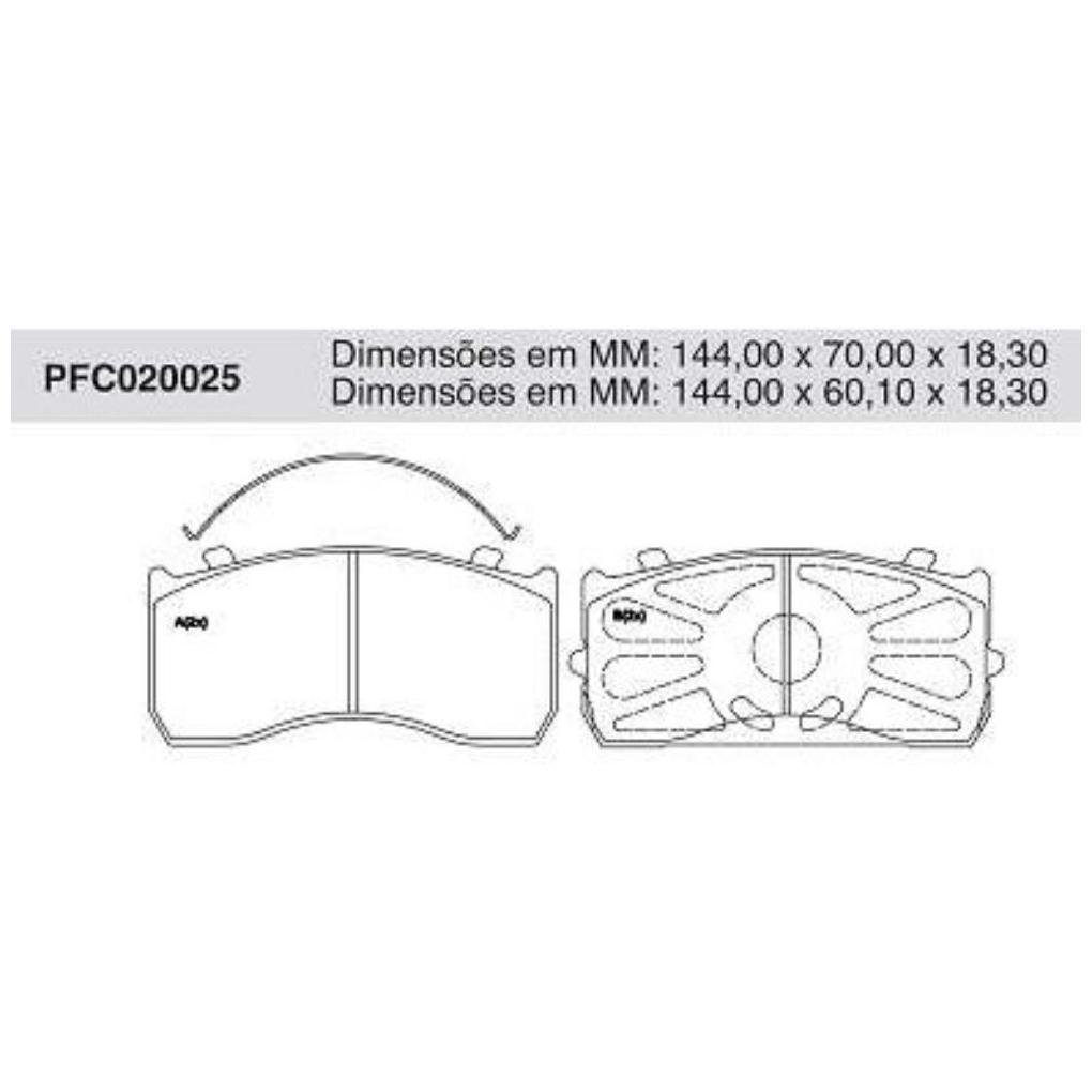 Pastilha Freio Dianteira Knorr Bremse para Mercedes-Benz Accelo 1016 e Accelo 915 C - Cofap - PFC020025