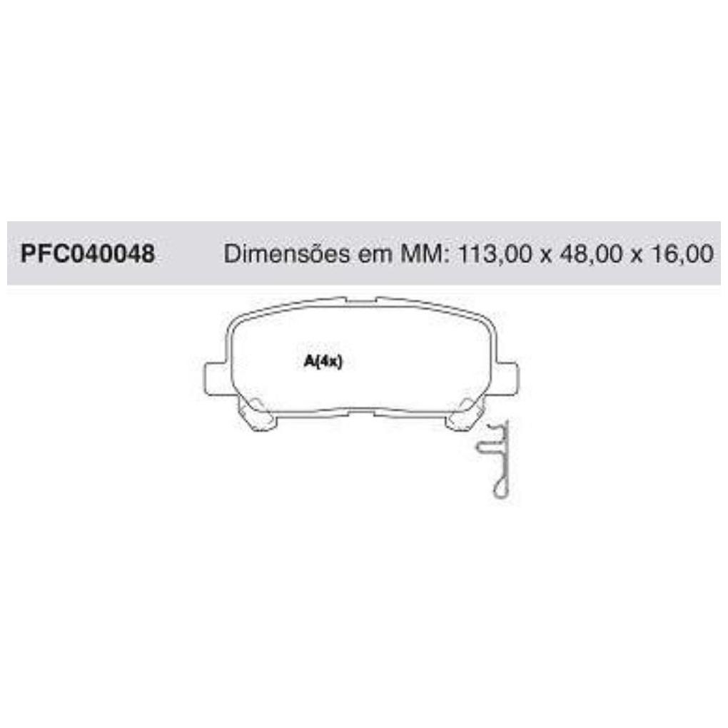 Pastilha Freio Traseira para Chevrolet Trailblazer - Cofap - PFC040048