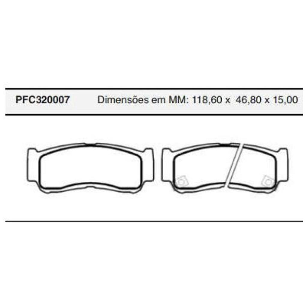 Pastilha Freio Traseira para Hyundai Santa Fé - Cofap - PFC320007