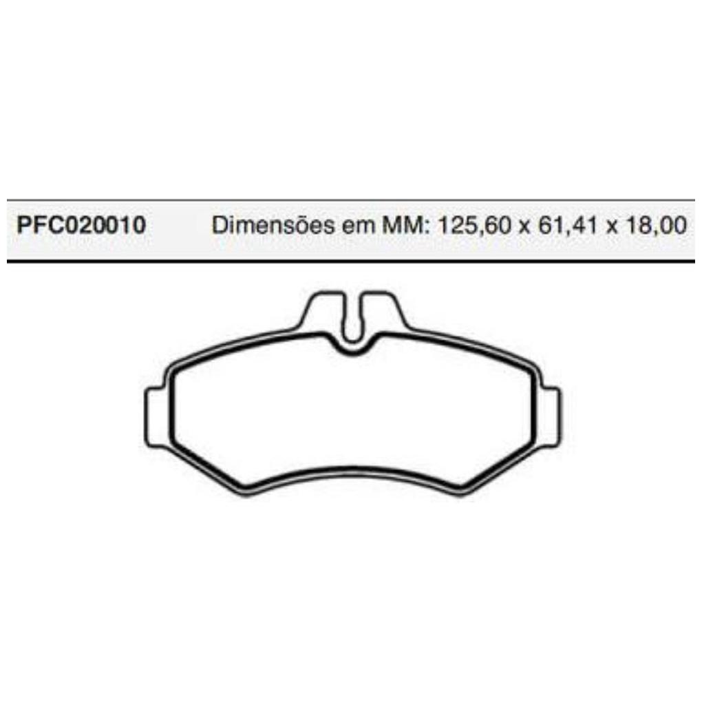 Pastilha Freio Traseira Bosch para Mercedes-Benz Sprinter 310 e Sprinter 312 - Cofap - PFC020010