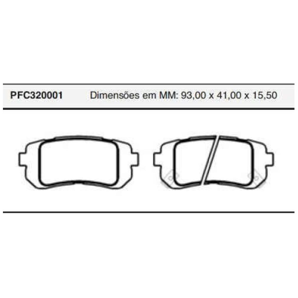 Pastilha Freio Traseira Importado para Hyundai IX35 - Cofap - PFC320001