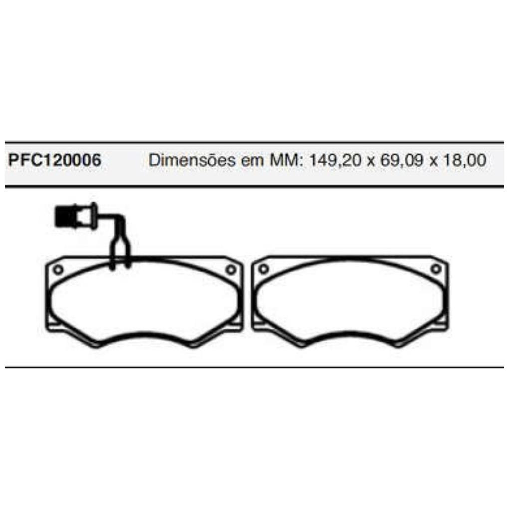 Pastilha Freio Traseira Perrot para Iveco Daily 49.10 - Cofap - PFC120006