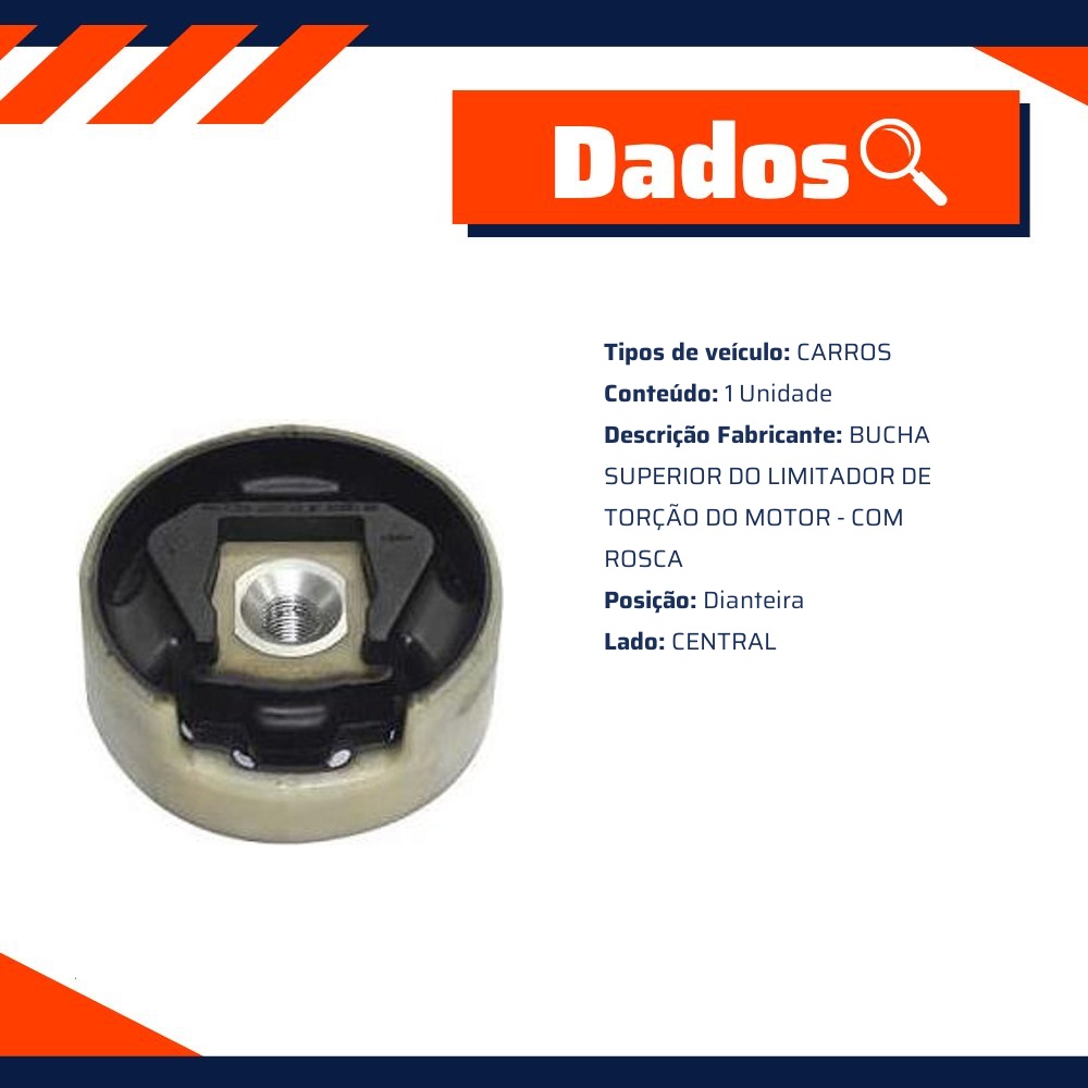Bucha Superior Do Limitador De Torção Do Motor - Com Rosca - Sampel - 4006